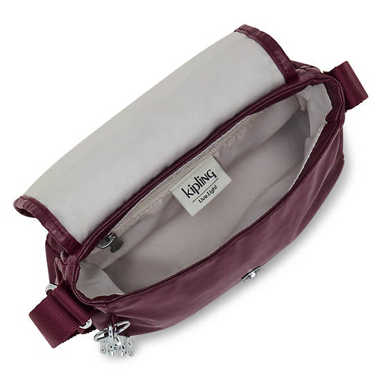 Bolsos Mini Kipling Sabian Metallic Crossbody Vino | MX 1351NW